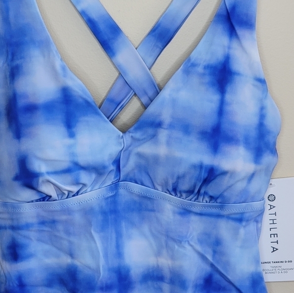 NWT Athleta | Plunge Tankini Swim Top in Bali Blue Size Small - Picture 8 of 8